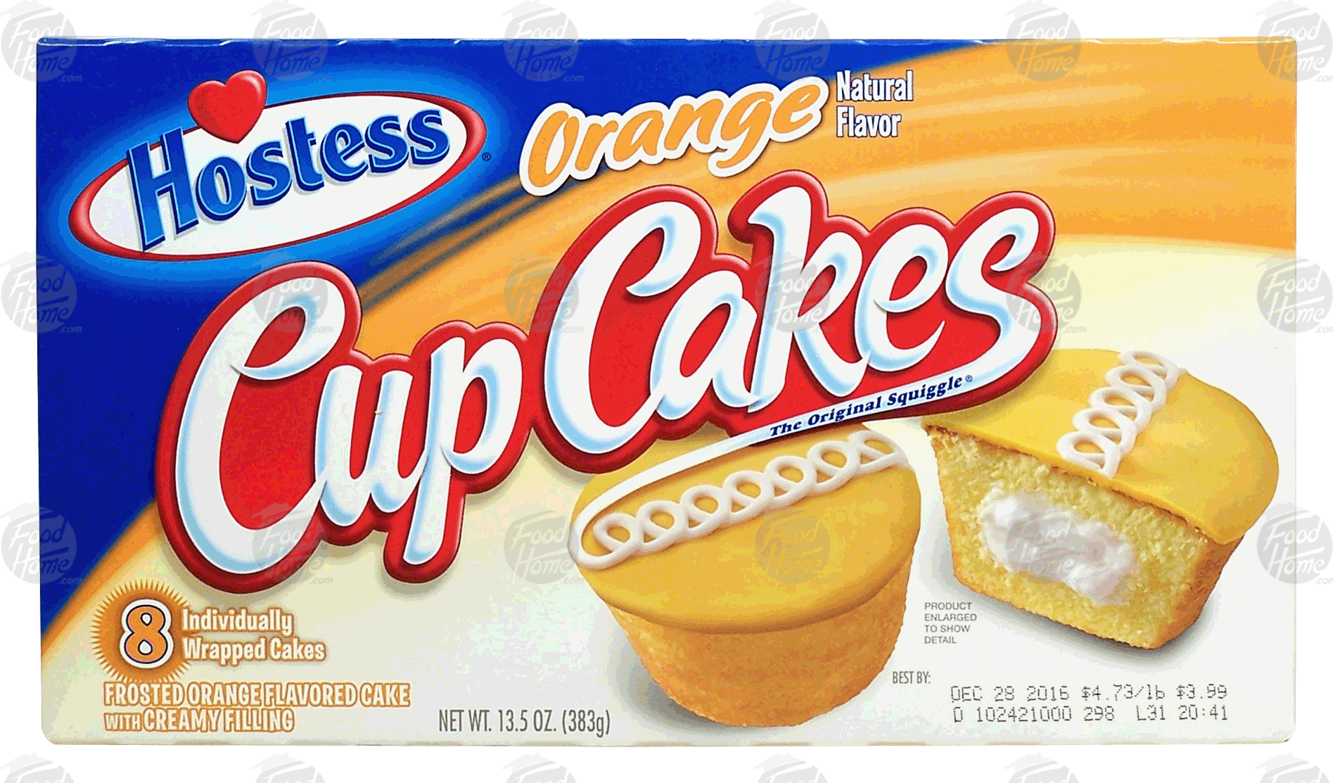 Hostess  orange cup cakes with creamy filling, 8-individually wrapped Full-Size Picture